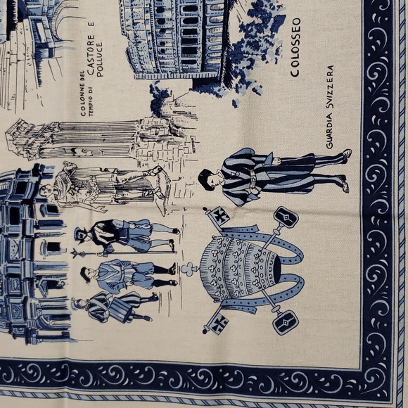 Tessitura di Arconate ROMA Tea Towel Wall Hanging 35" x 24" Cotton Made In Italy - Picture 4 of 10